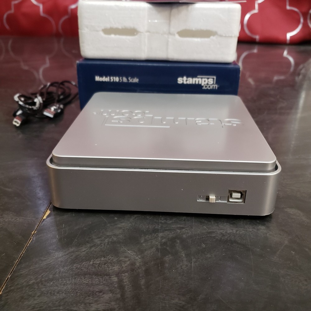 Stamp.com Postage Scale Model 510 Silver w/ Box 5 lb. USB Postal Scale