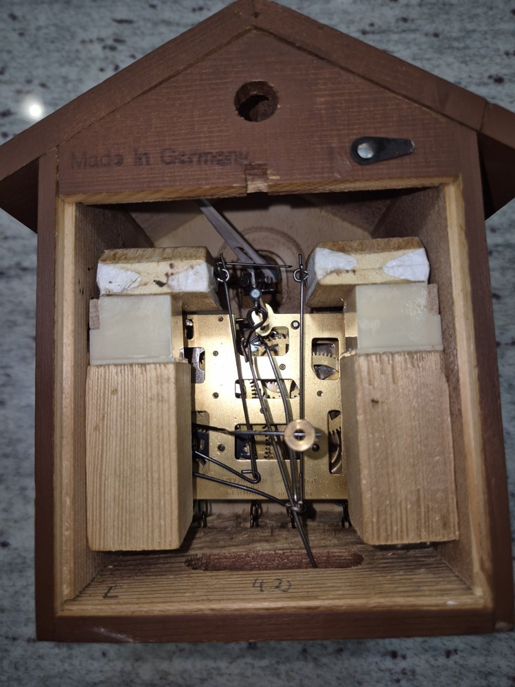 Vintage Small Hurbert Herr Cuckoo Clock Refurbished And Working