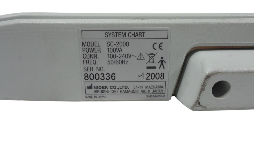 Nidek SC-2000 LCD System Chart - Free Shipping