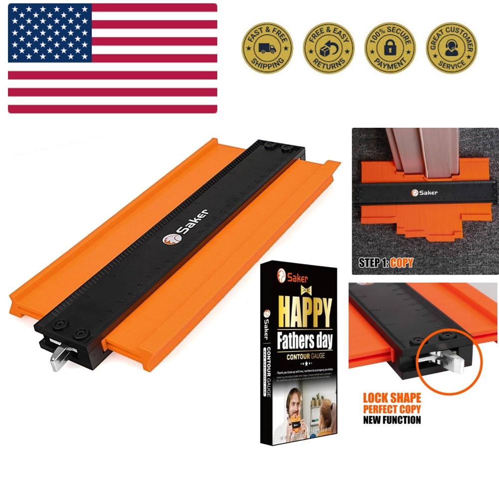 Contour Gauge Profile Tool- Adjustable Lock-Precisely Copy Irregular Shape Du...