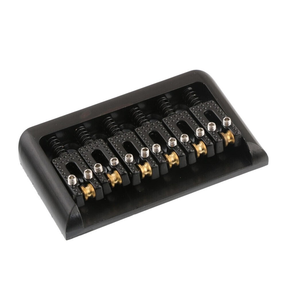 Alloy 6 String Roller Saddle Hardtail Bridge For Electric Guitar Replacement