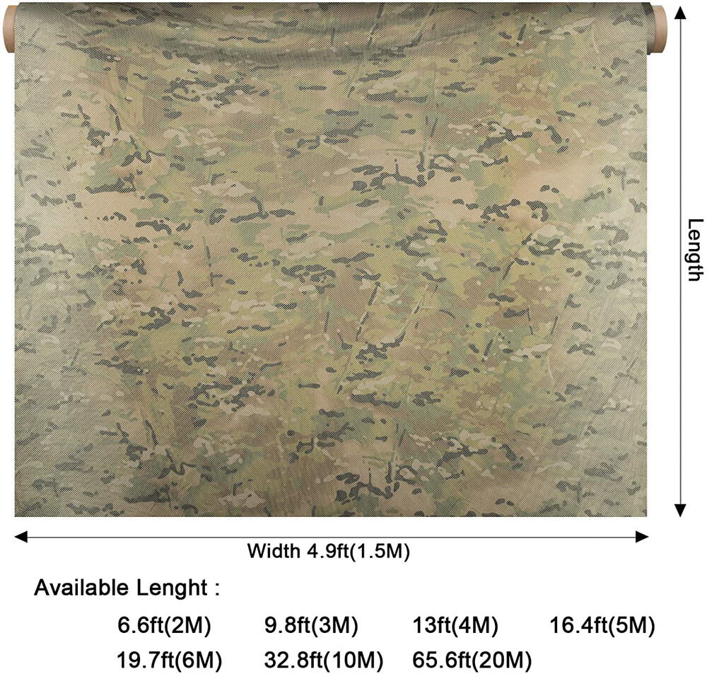 Hunting Blind 300D Durable Grid Mesh for Hunting,Camping,Sunshade,Shade,Disguise