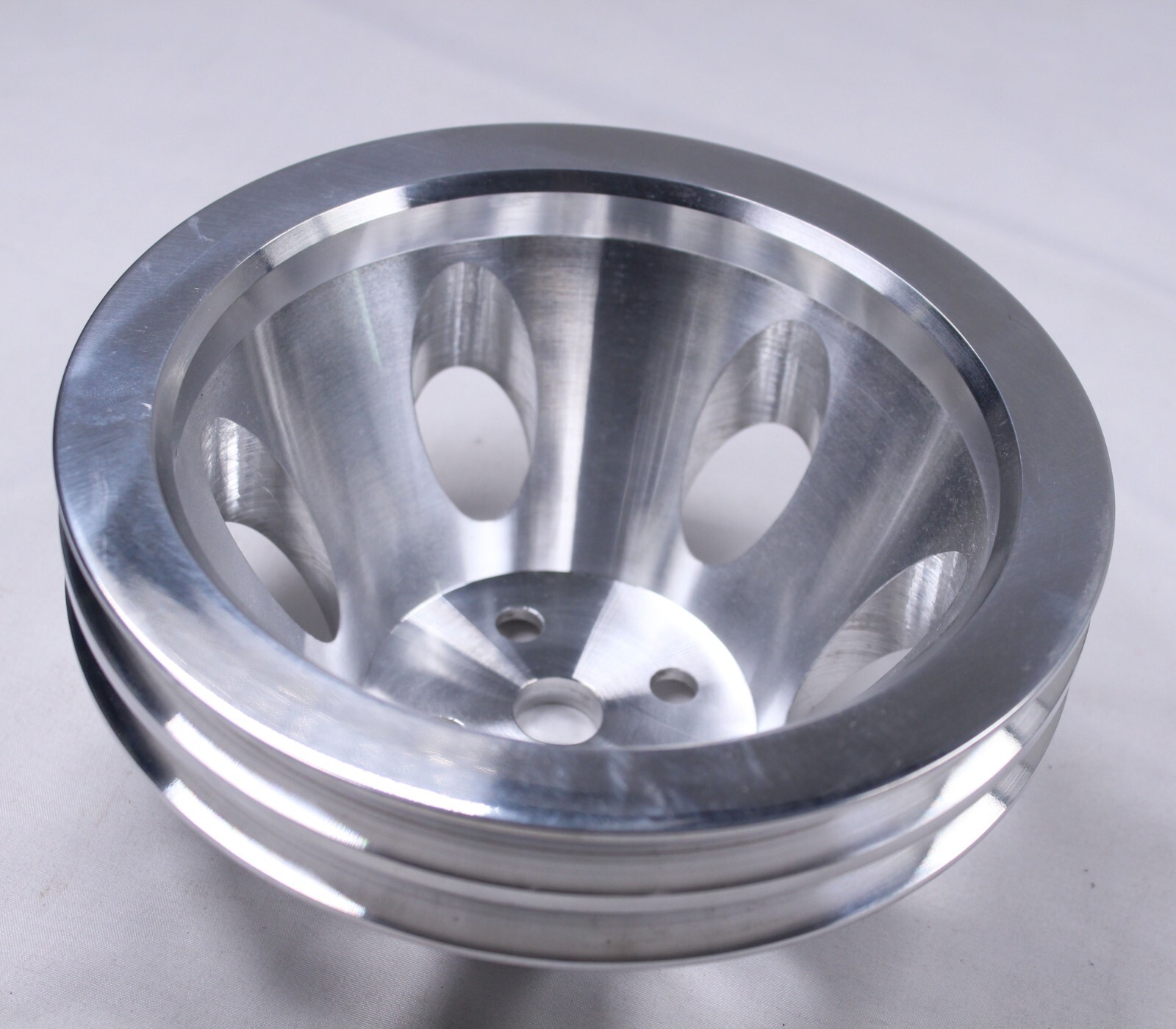 SB Chevy Water Pump Pulley SHORT 2 Grooves Double SWP SBC 350 383 400 Aluminum