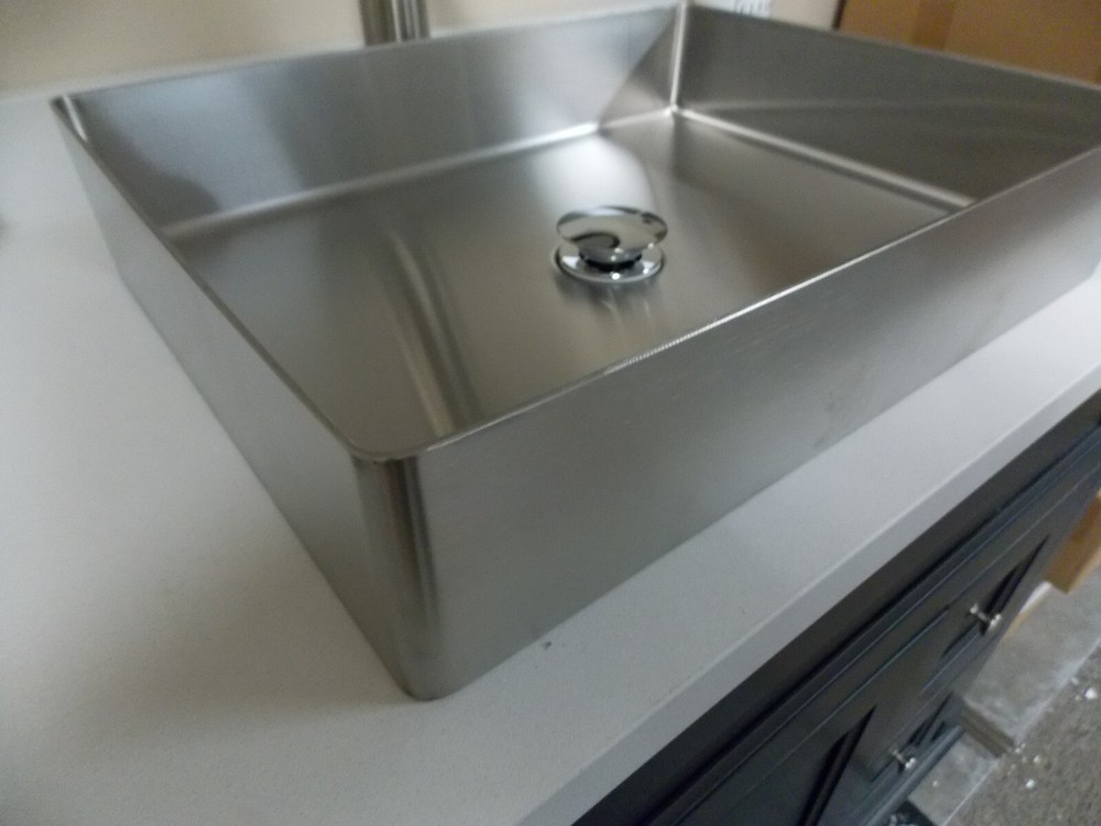 Eden Bath Rectangular Stainless Steel Vessel Sink (EB_SS002SV, D551)