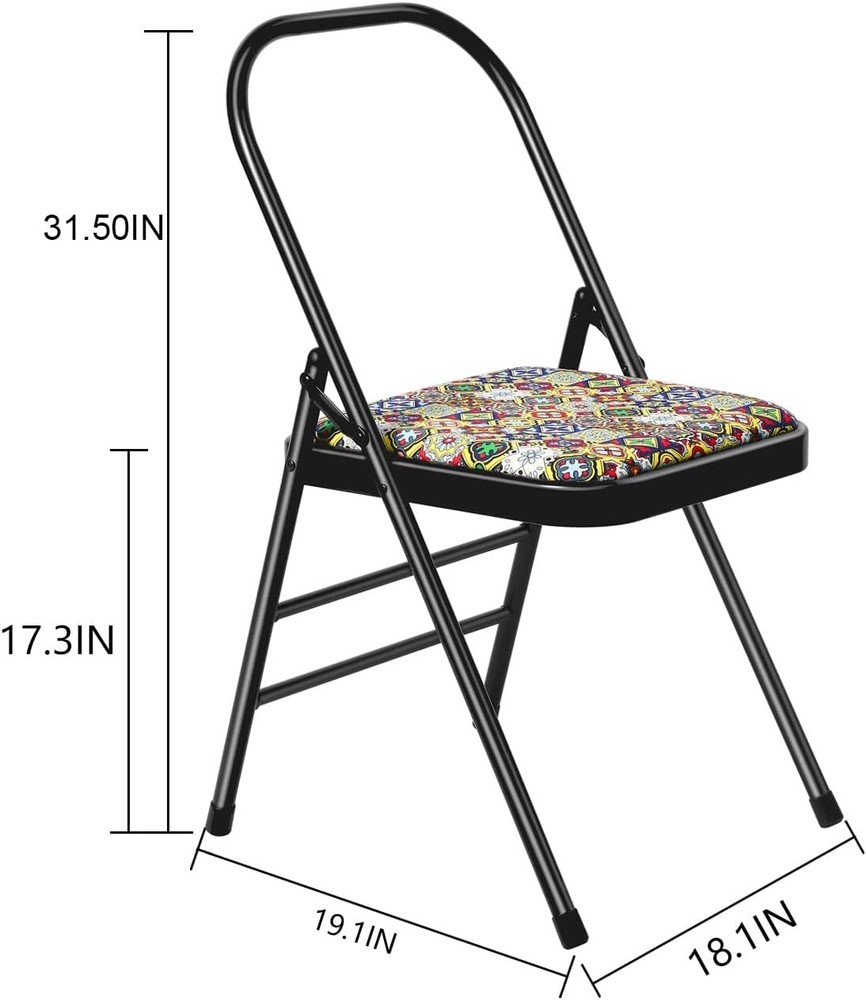 Backless Yoga Chair Prop Flexibility & Strength Training Tool