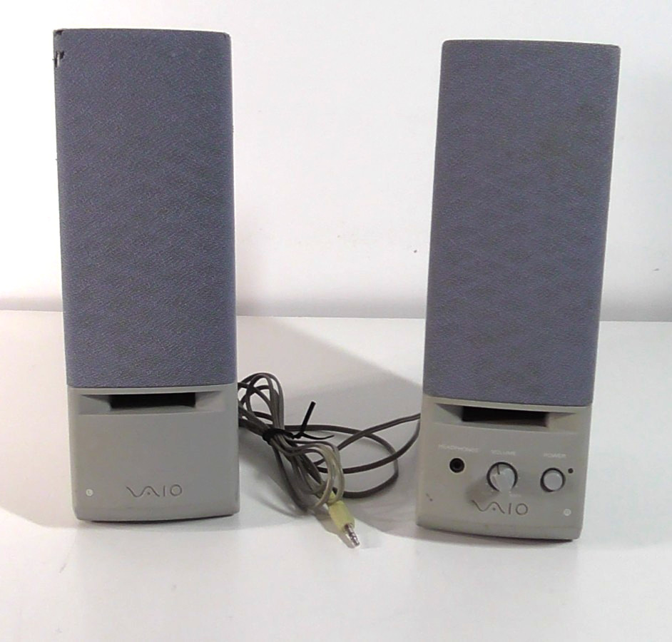 ORIGINAL VINTAGE SONY VAIO COMPUTER SPEAKERS MODEL PCVA-SP2