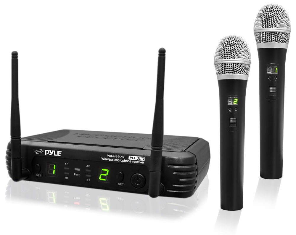 Pyle Home Screen Receiver, 2x 3.5'' 200W Mini Box White Speakers, Mic System