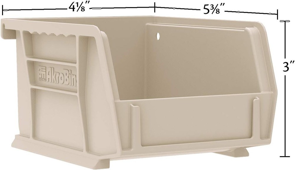 30210 AkroBins Plastic Storage Bins Space-Saving Stackable Bins Garage Pantry