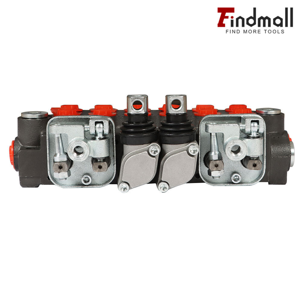 11 GPM Hydraulic Backhoe Directional Control Valve w/ 2 Joysticks,6 Spool