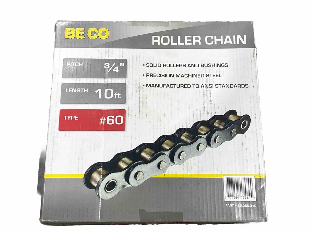 BE CO #60 Roller Chain 10 Feet New