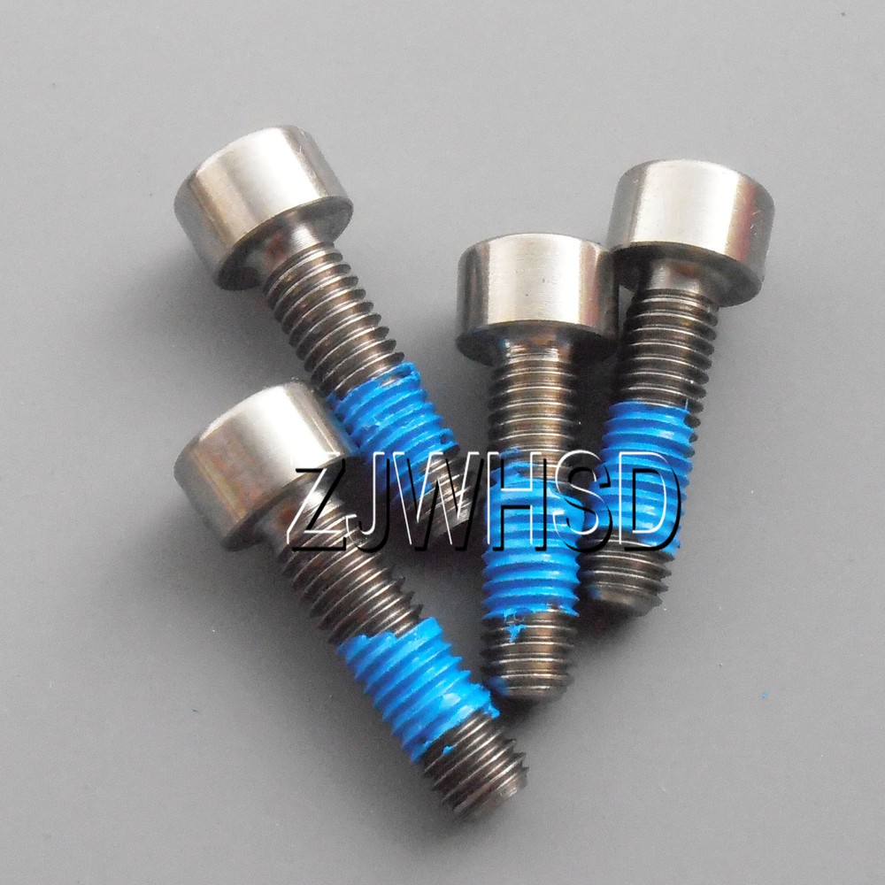 4pcs M5 x 18 mm Ti Titanium Screw Bolt Allen Hex Socket Cap Head + Thread Locker