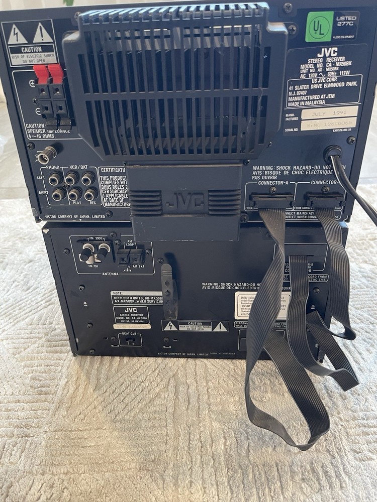 JVC CA-MX50BK Compact Component System Stereo Receiver with Remote Works