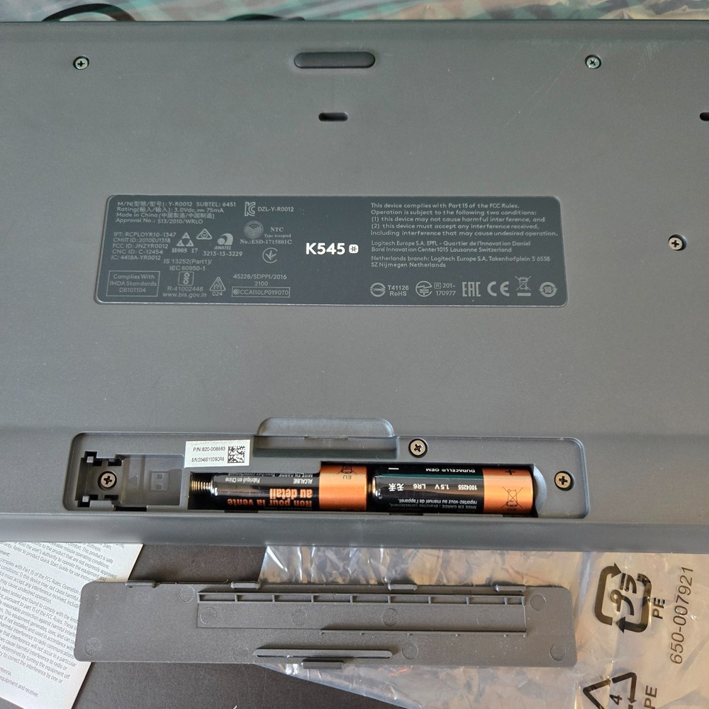 Logitech MK545 Wireless Keyboard & Mouse Advanced Combo Tested w/ Box