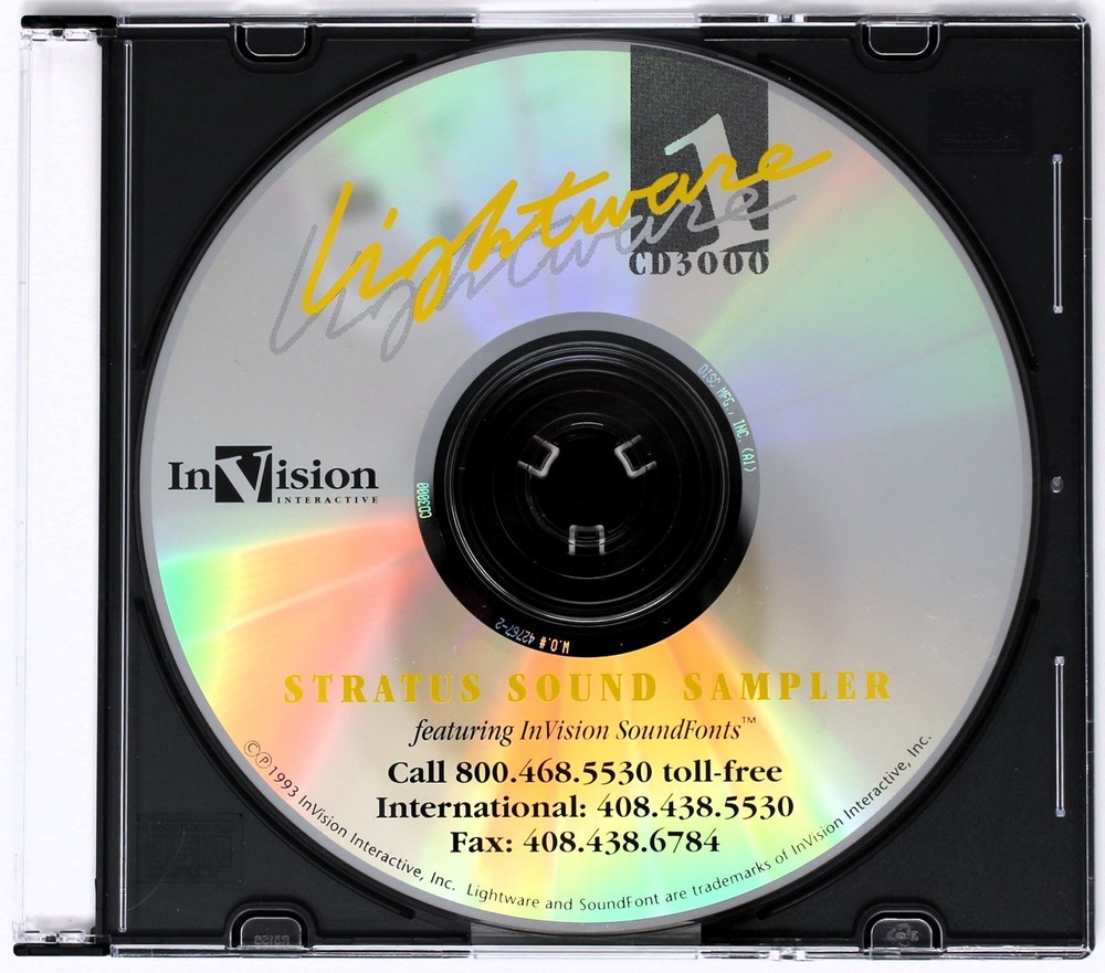 InVision Interactive Lightware 1 Stratus Sampler Akai Format Library Sampling CD