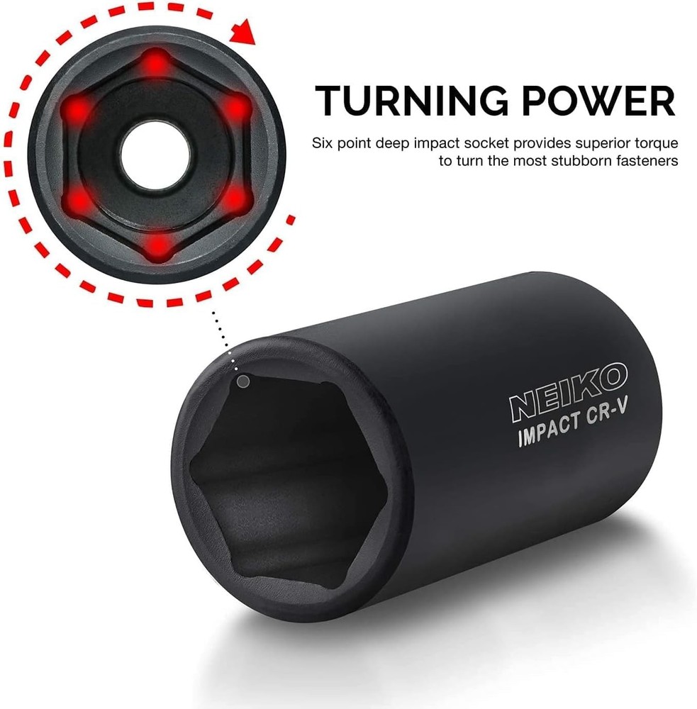 NEIKO 65pc Master Impact Socket Set 1/2 Drive