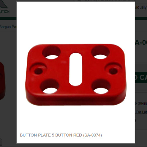 BUTTON PLATE 5 BUTTON RED (SA-0074) # 265-0224