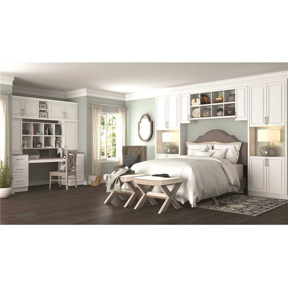 Hampton Satin White Raised Panel Assembled Drawer Base Kitchen Cabinet with Draw