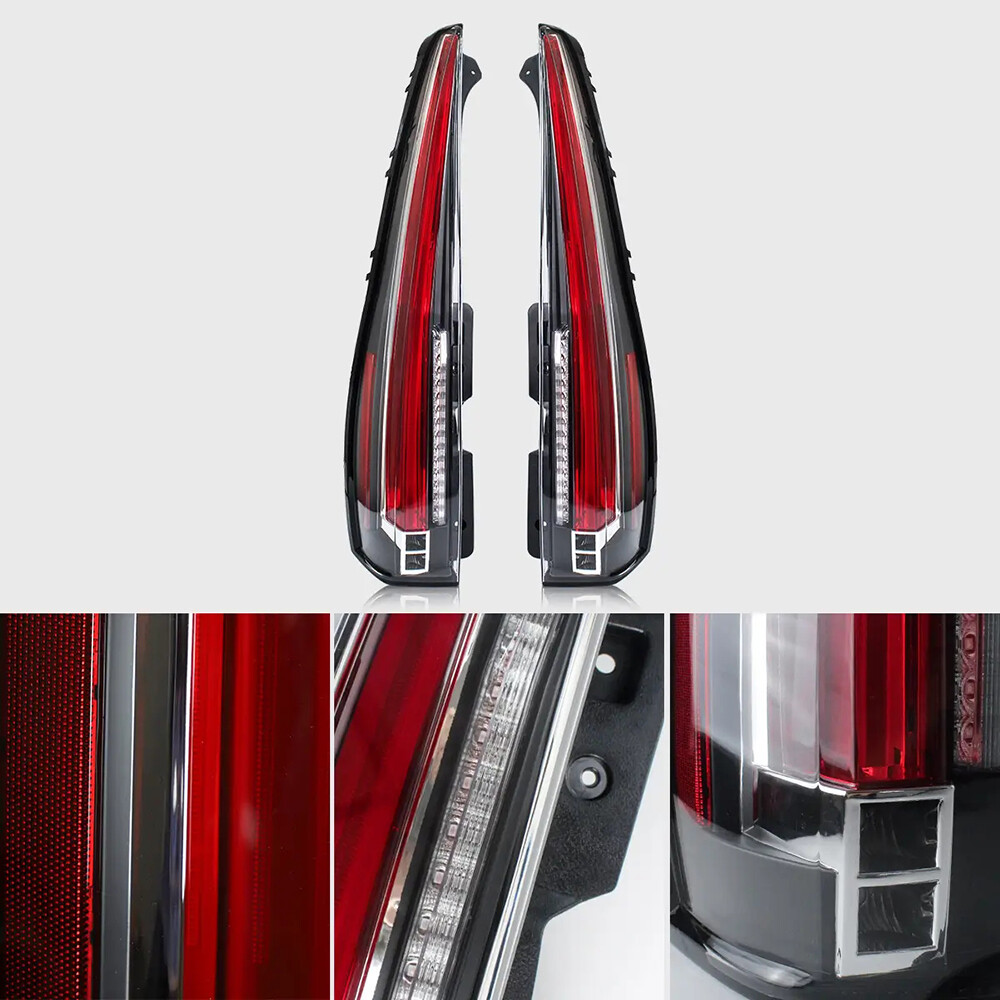 VLAND Clear LED Rear Tail Lights For 07-2014 Chevy Tahoe Suburban 1500/GMC Yukon