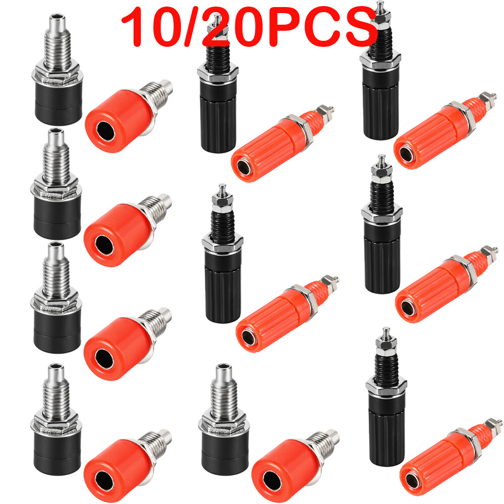 5/10 Pairs Binding Post M6 M8 Thread Amplifier Connector Banana Plug Socket US
