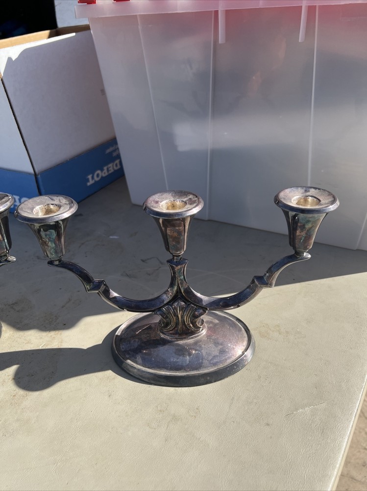 2pc David Andersen Sterling NORWAY CANDLESTICKS 550g Each