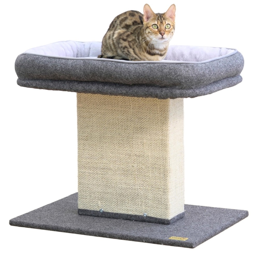 Catry Mellow 2-Level 19" Cat Tree with Large Washable Replaceable Bed, Big Si...
