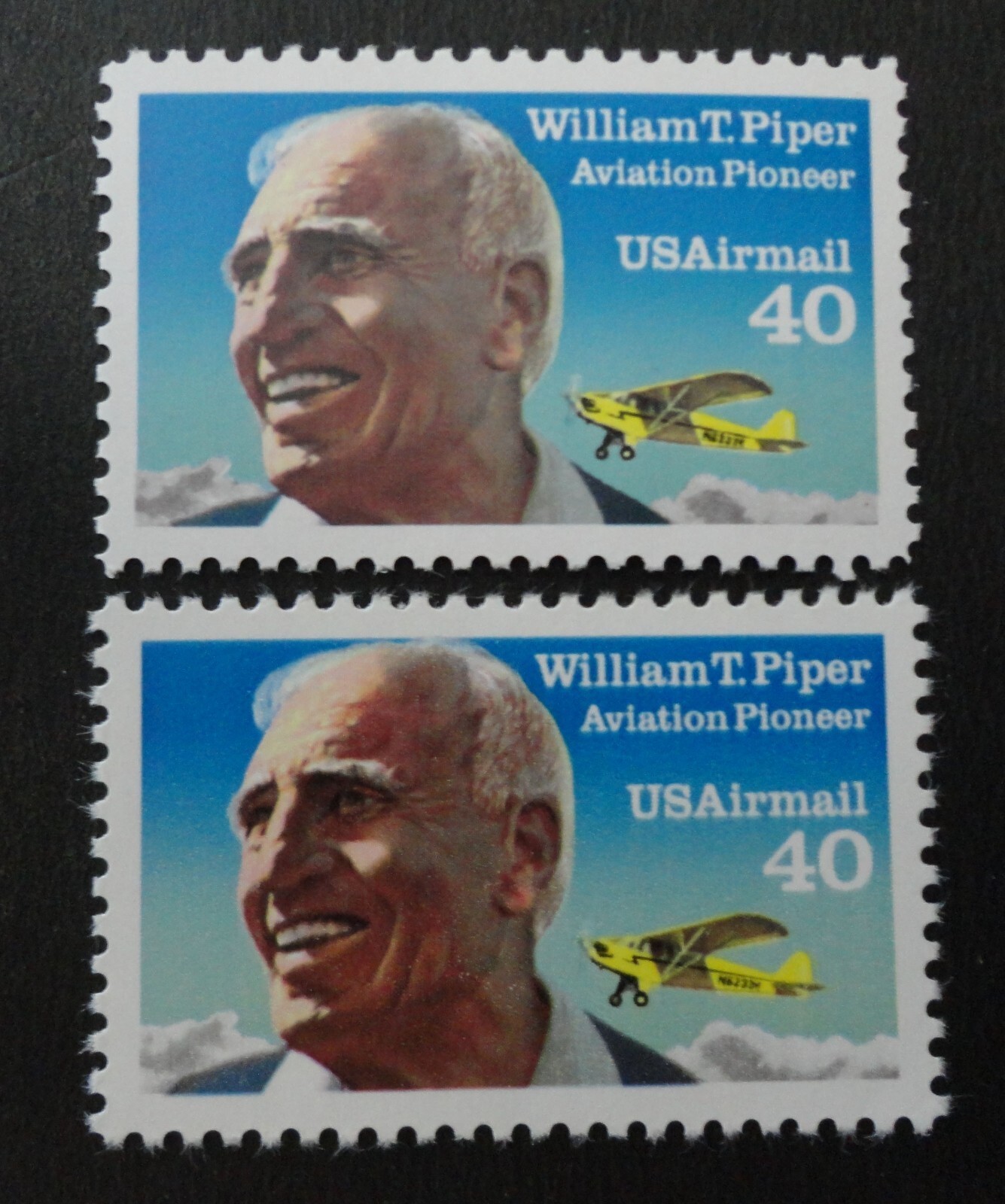 SCOTT #C129, C132  MINT NH  PIPER AIRCRAFT AIRMAIL STAMPS  -- BOTH  TYPES