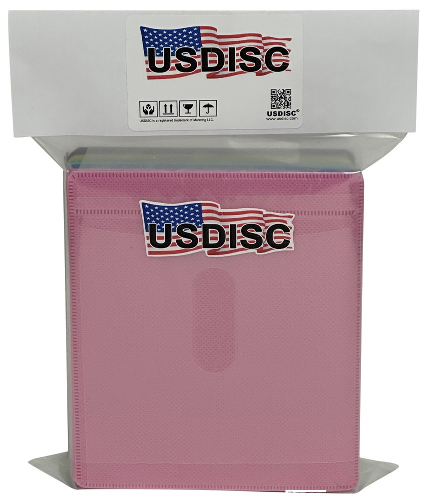 USDISC Plastic Sleeves, Double-sided 2 Disc (Multicolor) Lot
