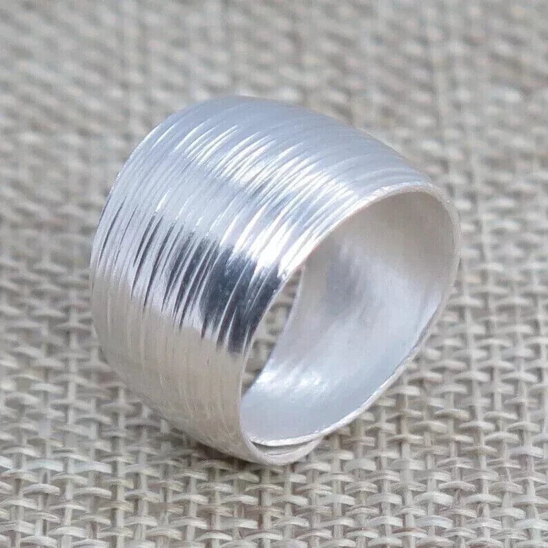 Solid 925 Sterling Silver Band &Statement Ring Handmade Ring Men &Women All Size