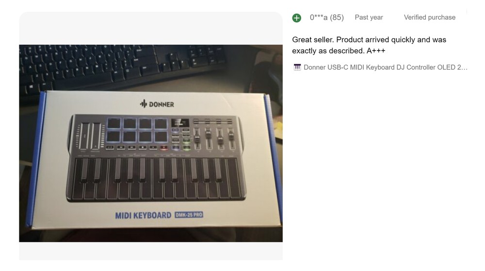 🎹 Donner MIDI Keyboard OLED Screen 25 Key 8 Drum Pads Touch Bar DJ Controller