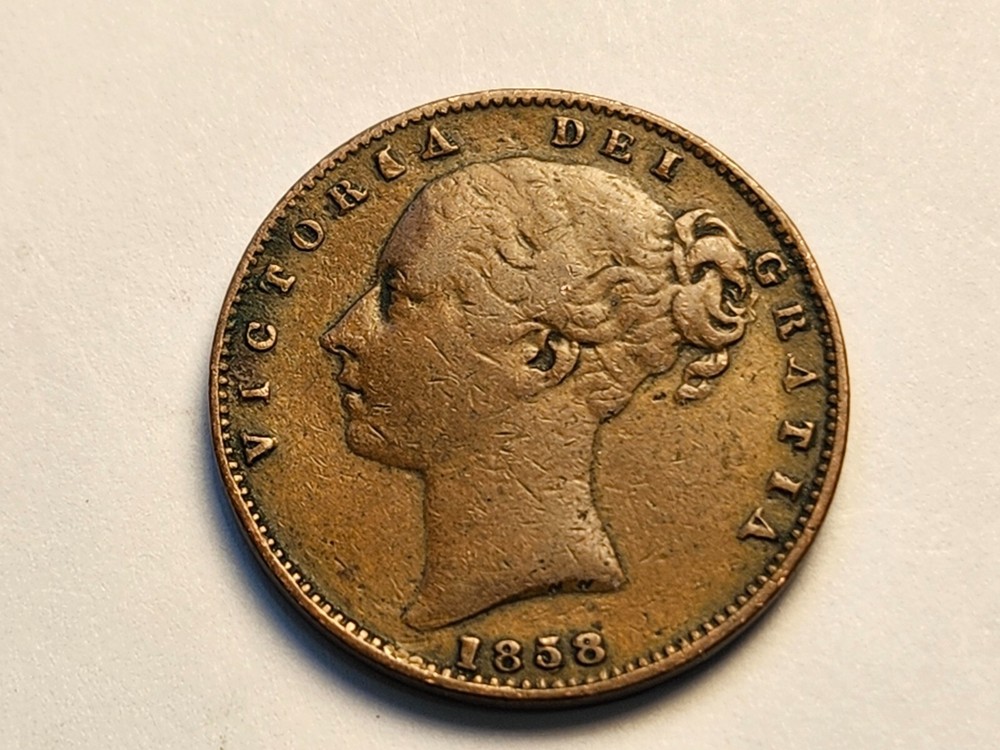 1858 Great Britain Farthing 1150