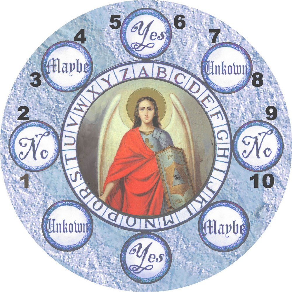 5" Angel Board - Pendulum Dowsing Divination Board - "Michael"