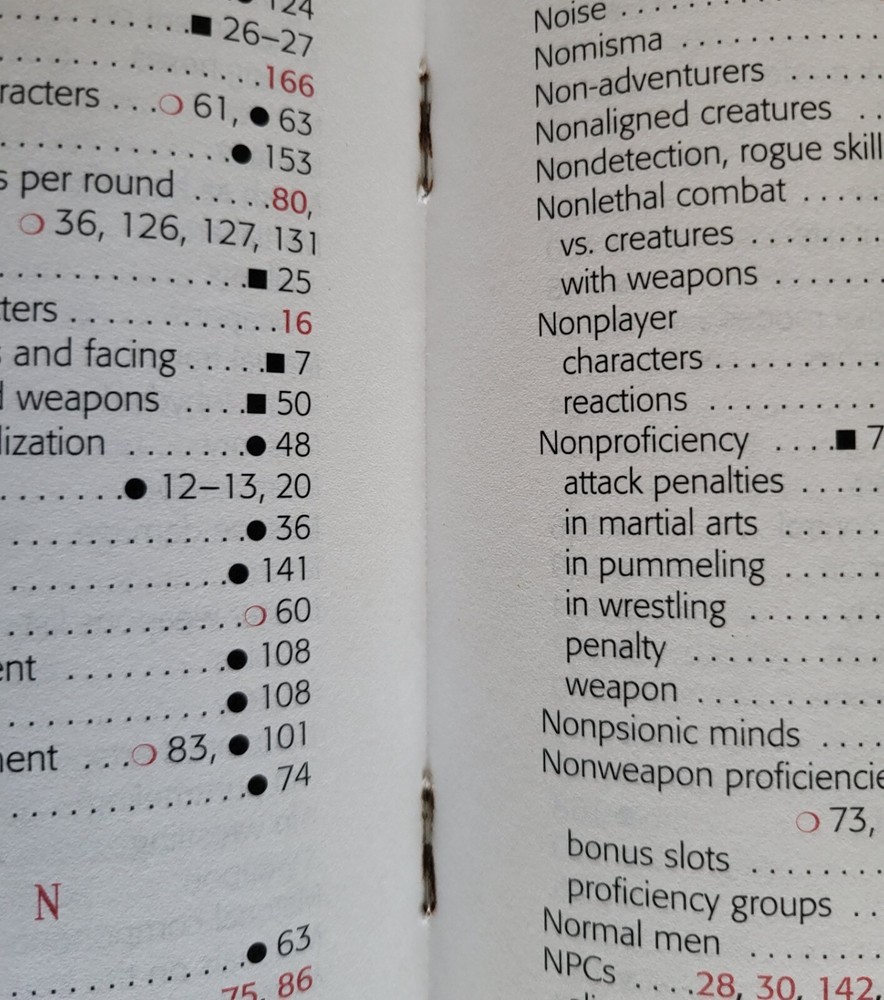 AD&D 2e Dungeon Masters Index 1995 - screen missing, Very Good