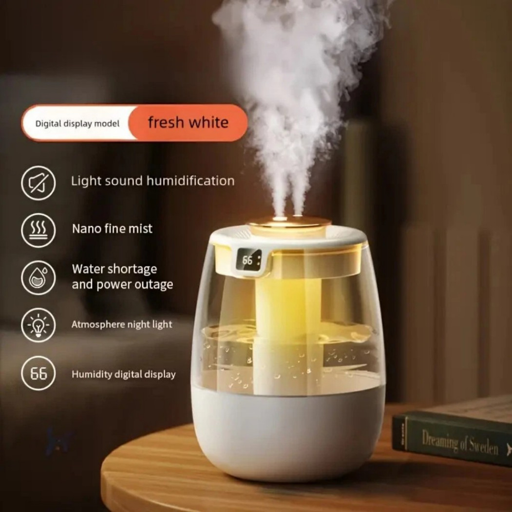 1.35L Humidifiers Ultrasonic Warm&Cool Mist LED Humidifier Top Fill For Bedroom