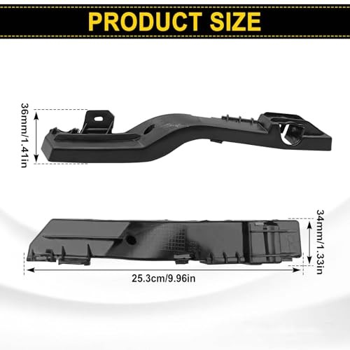 Front Bumper Left Right Bracket Set Compatible with Dodge Journey 2009-2018