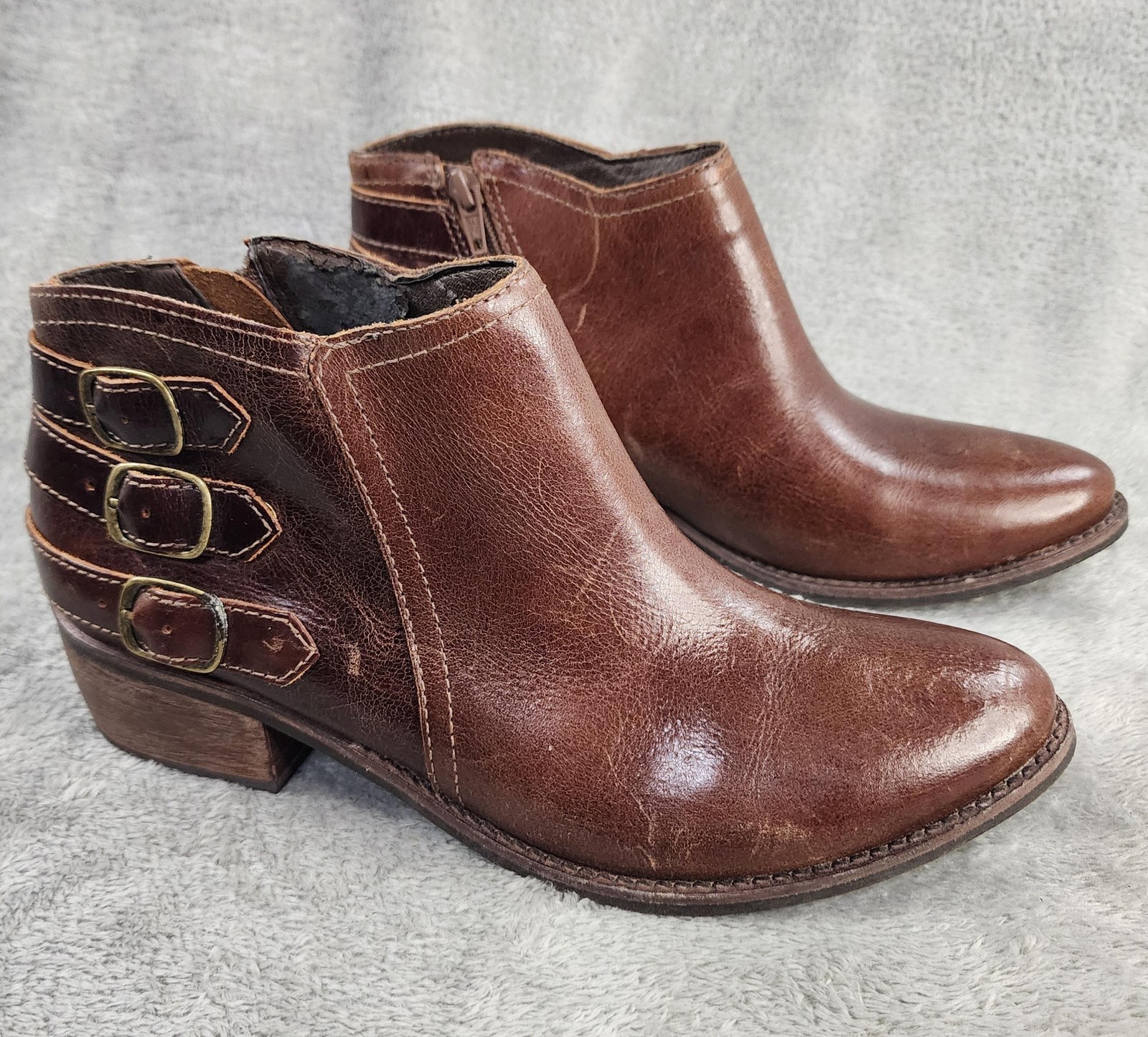 Matisse Kate Ankle Booties Women's Size 8.5 Brown Leather