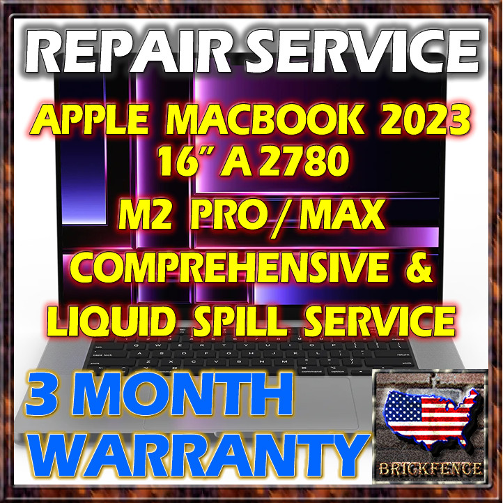 2023 MACBOOK 16" A2780 M2 PRO/MAX LAPTOP 820-02890-A LOGIC BOARD REPAIR SERVICE