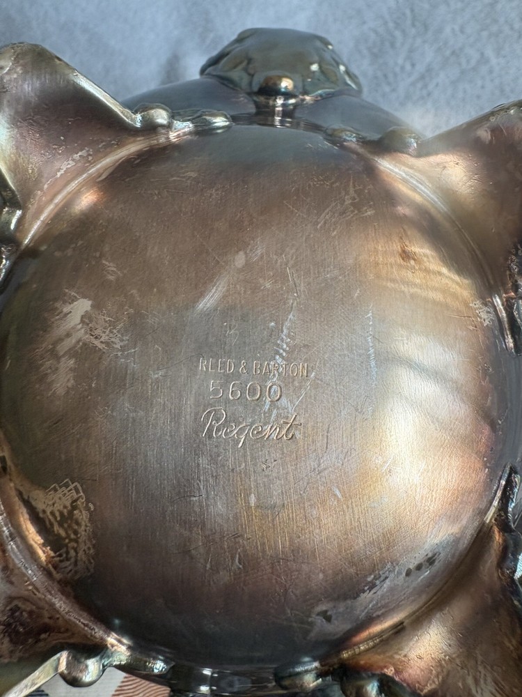 Vintage Reed & Barton 5600 Regent Silver Plated Creamer Server & Sugar Bowl Set