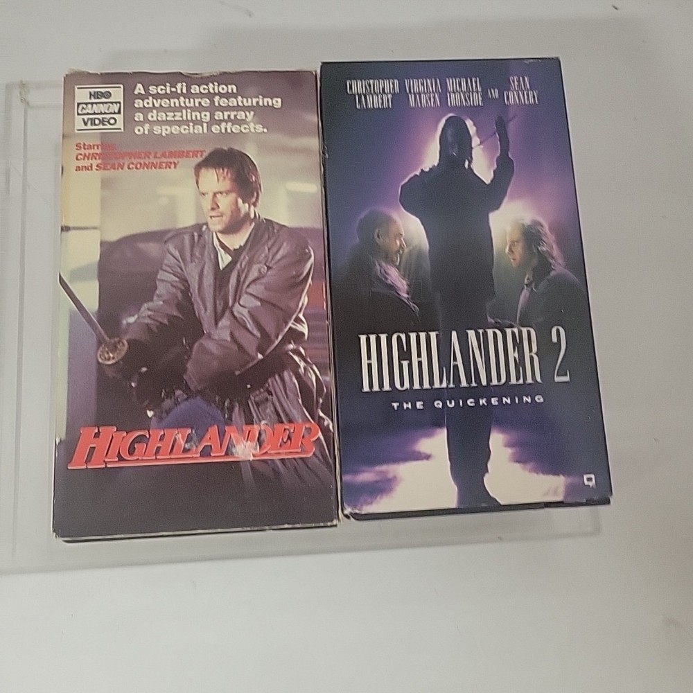 Highlander 1 And 2 Vhs