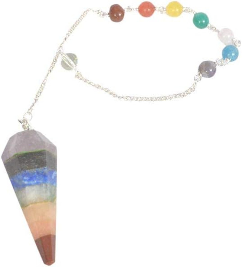 Natural Gemstone Crystal Faceted Pendulum