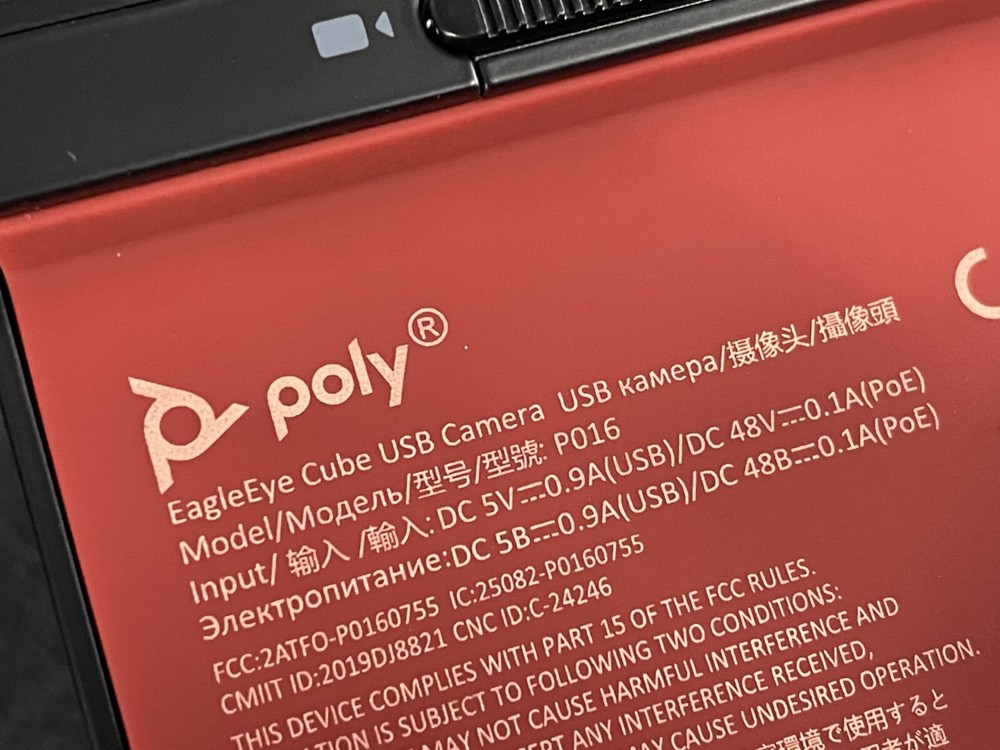 Poly EagleEye CUBE USB HD 1080p 4K Smart Video Conferencing Camera - P016