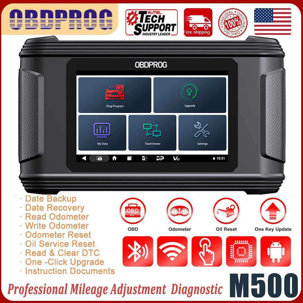 OBDPROG M500 Mileage Odometer Correction Diagnostic Oil Reset Tool Code Reader