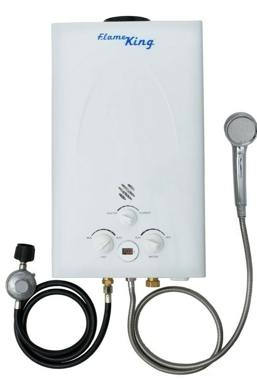 10L 2.64GPM Hot Water Heater Propane Gas Instant Tankless Boiler Shower Kit