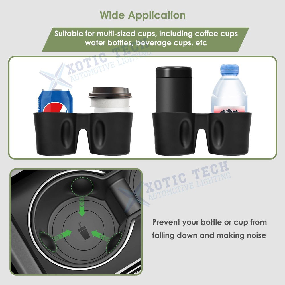 Center Console Dual Water Cup Holder Insert For Tesla Refresh Model 3 Model Y