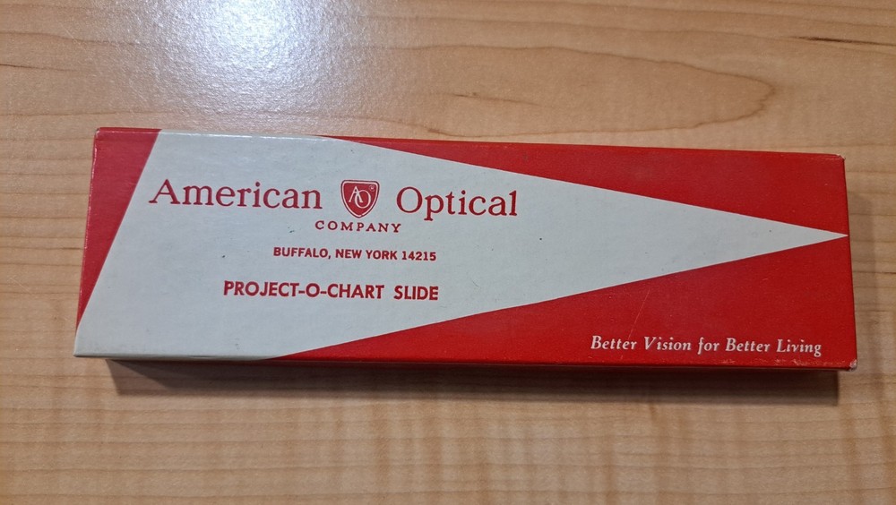 American Optical Project-O-Chart Slide Optical Vision Testing Buffalo NY