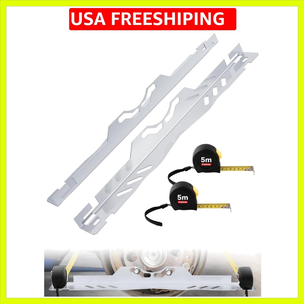 One-Piece Wheel Alignment Tool PlatesZero Play, Toe Alignment Plates w/Two 5m...