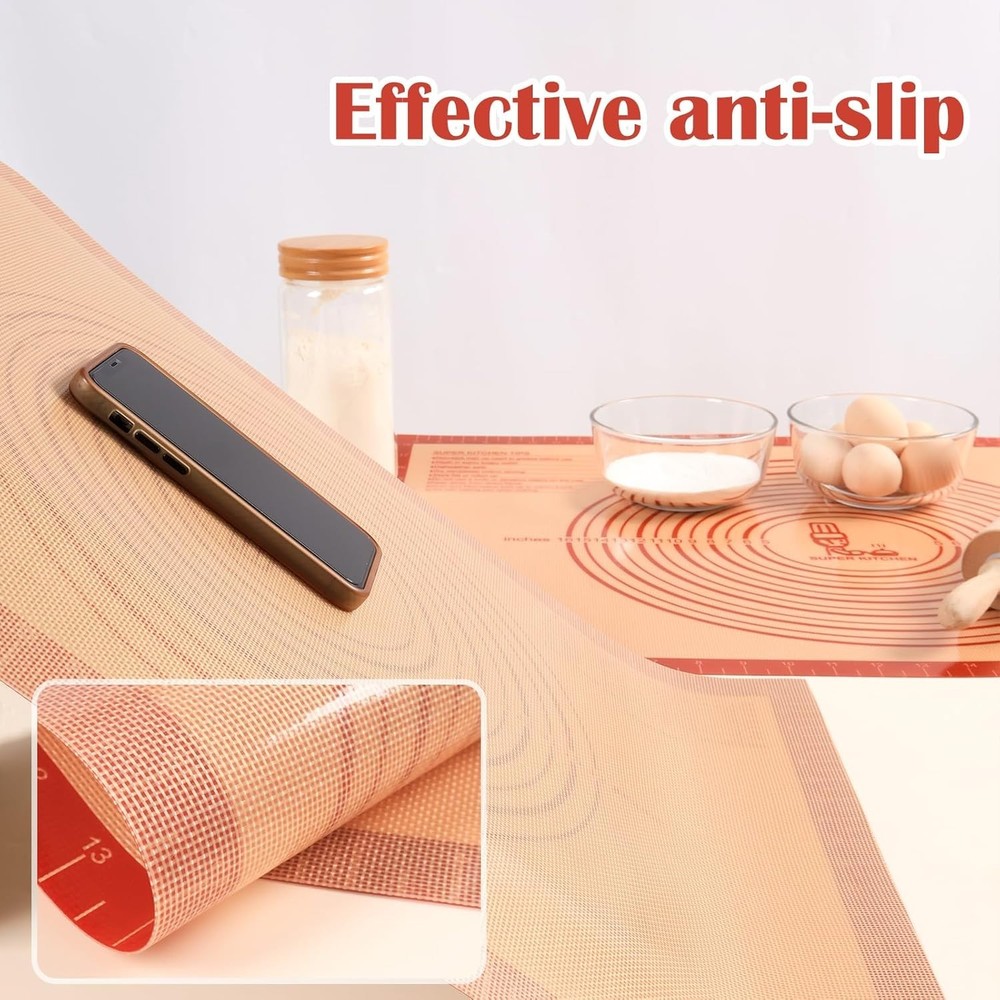 Professional Quality Silicone Baking Mat 26''x16'' - Durable Non-Stick Surface