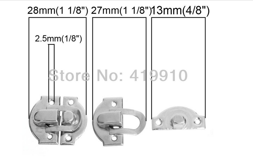 10 Sets ------ Chest Box Trunk Trinket Tool Latch Clasp Chrome Toggle Latch c9