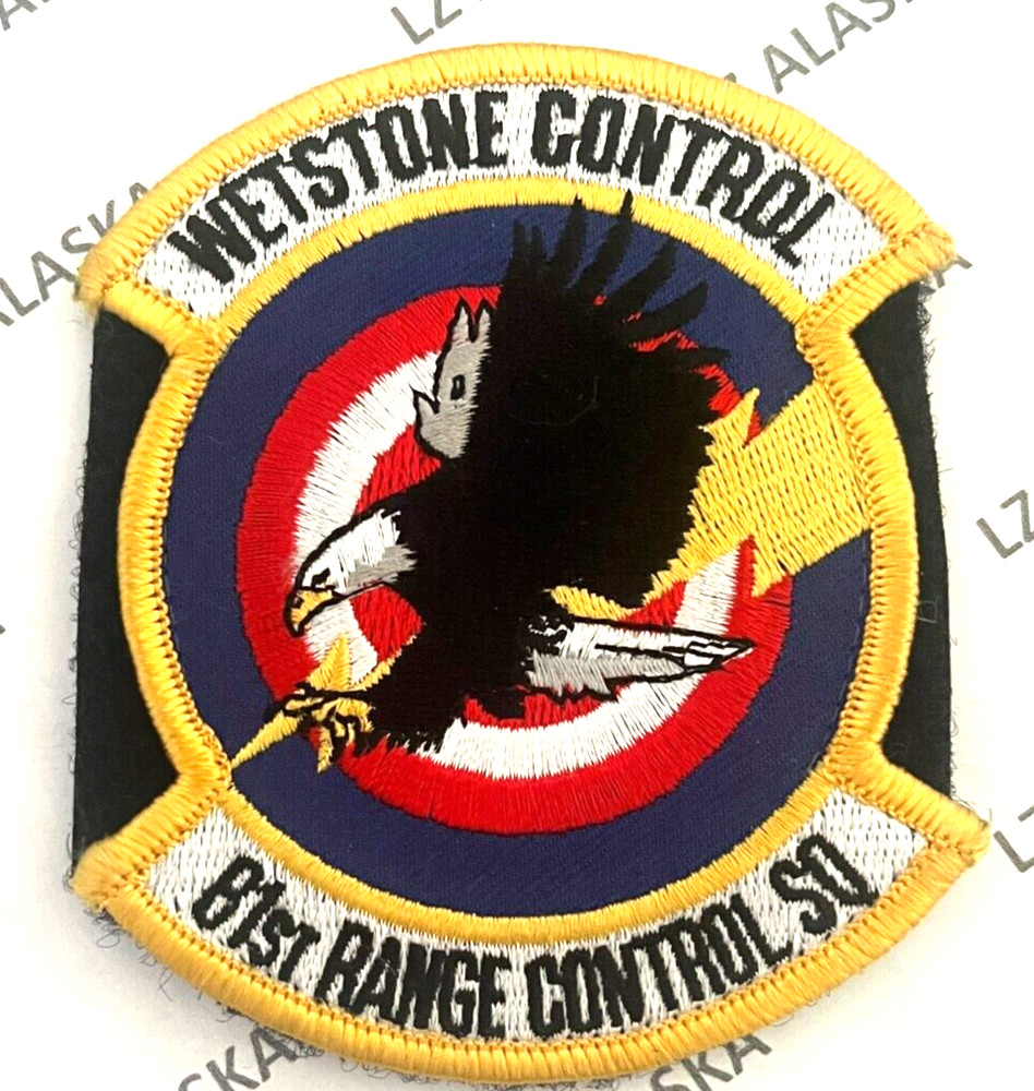US AIR FORCE 81st RCS ( 81st RANGE CONTROL SQ ) WETSTONE CONTROL PATCH (AFB)