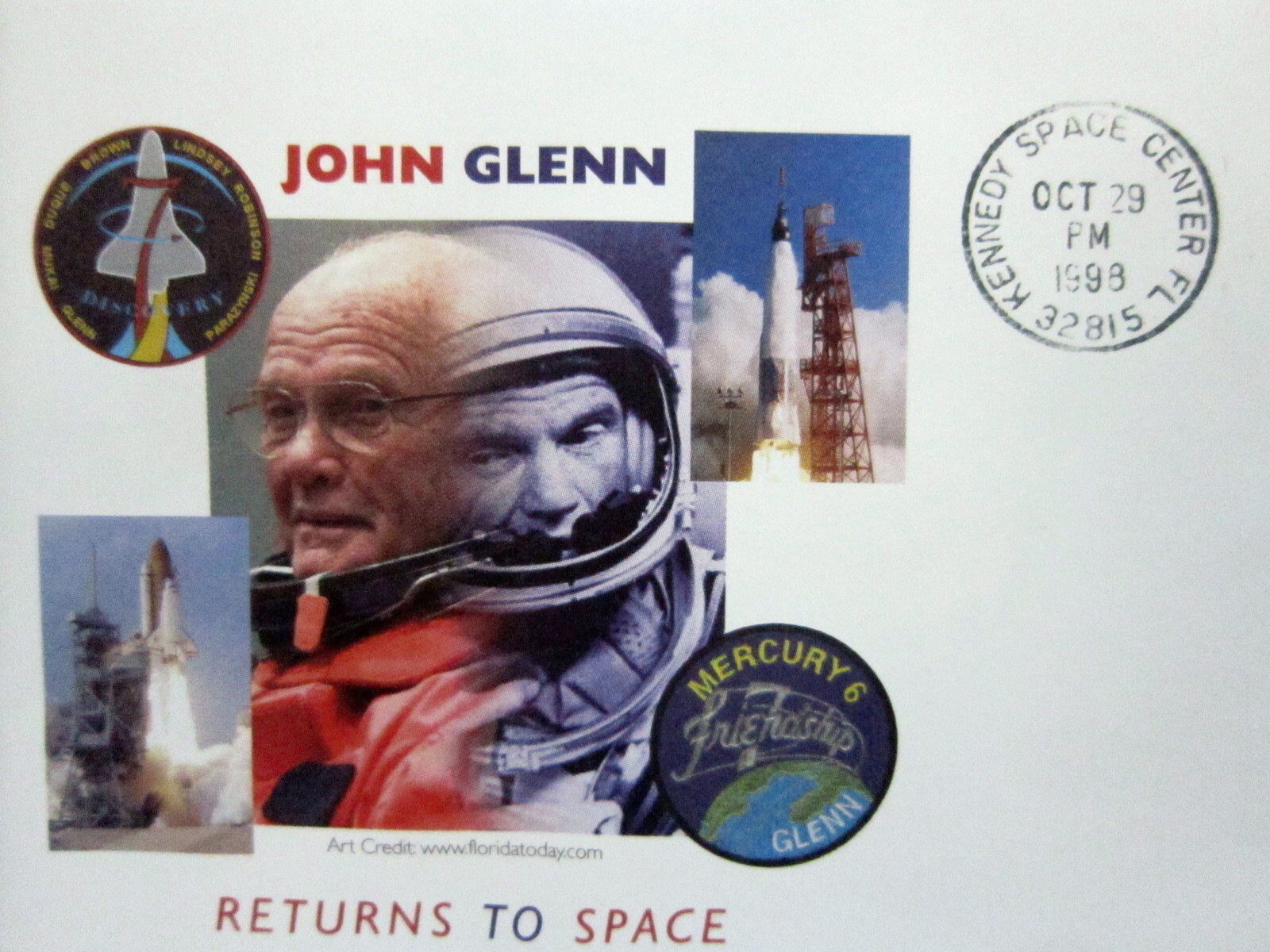 DISCOVERY 7 NASA PATCH John Glenn Mukai Duque Brown Lindsey Robinson Parazynski+