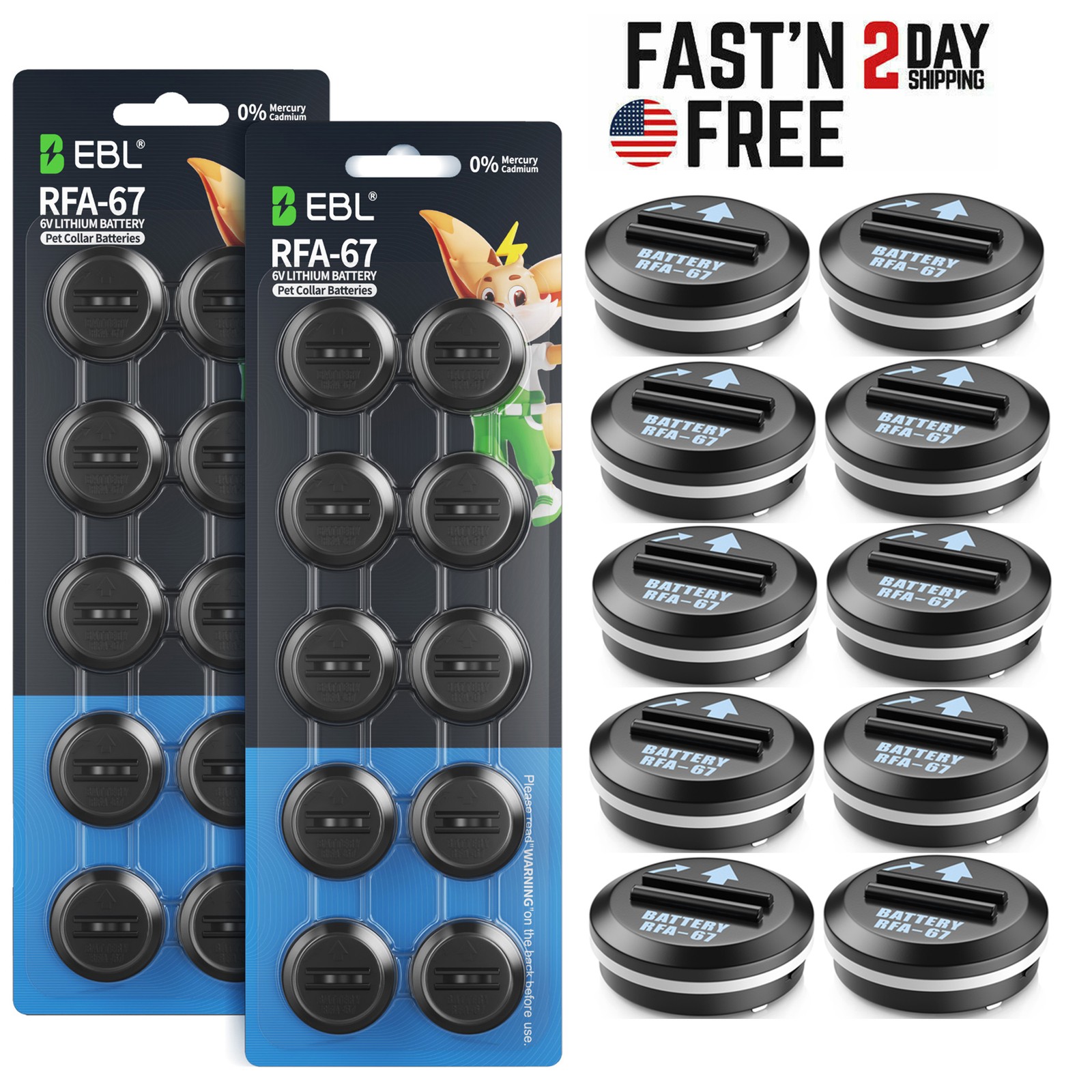 20Pack Compatible RFA-67 6V Pet Dog Collar Replacement Battery For PetSafe